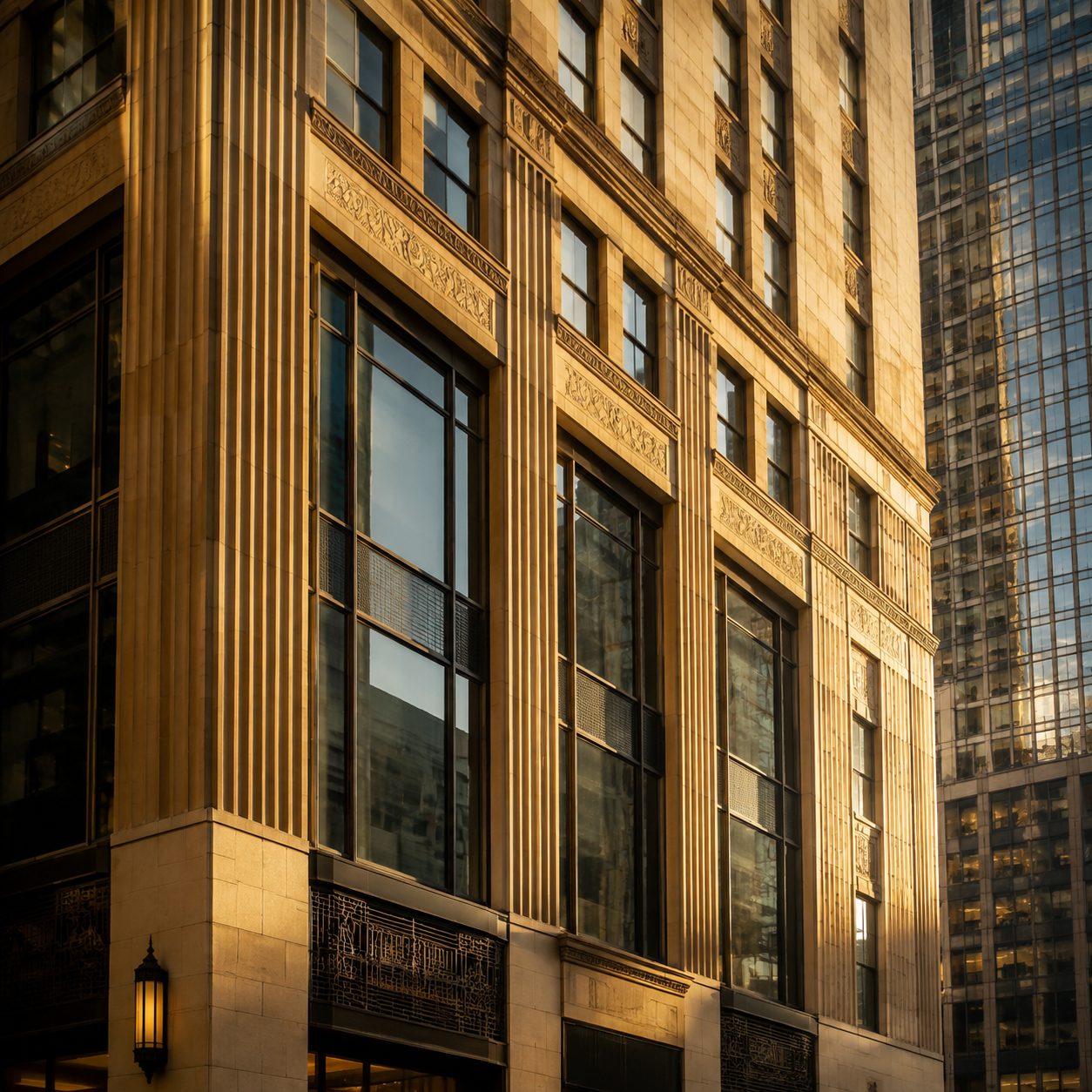 Manhattan commercial office building facade