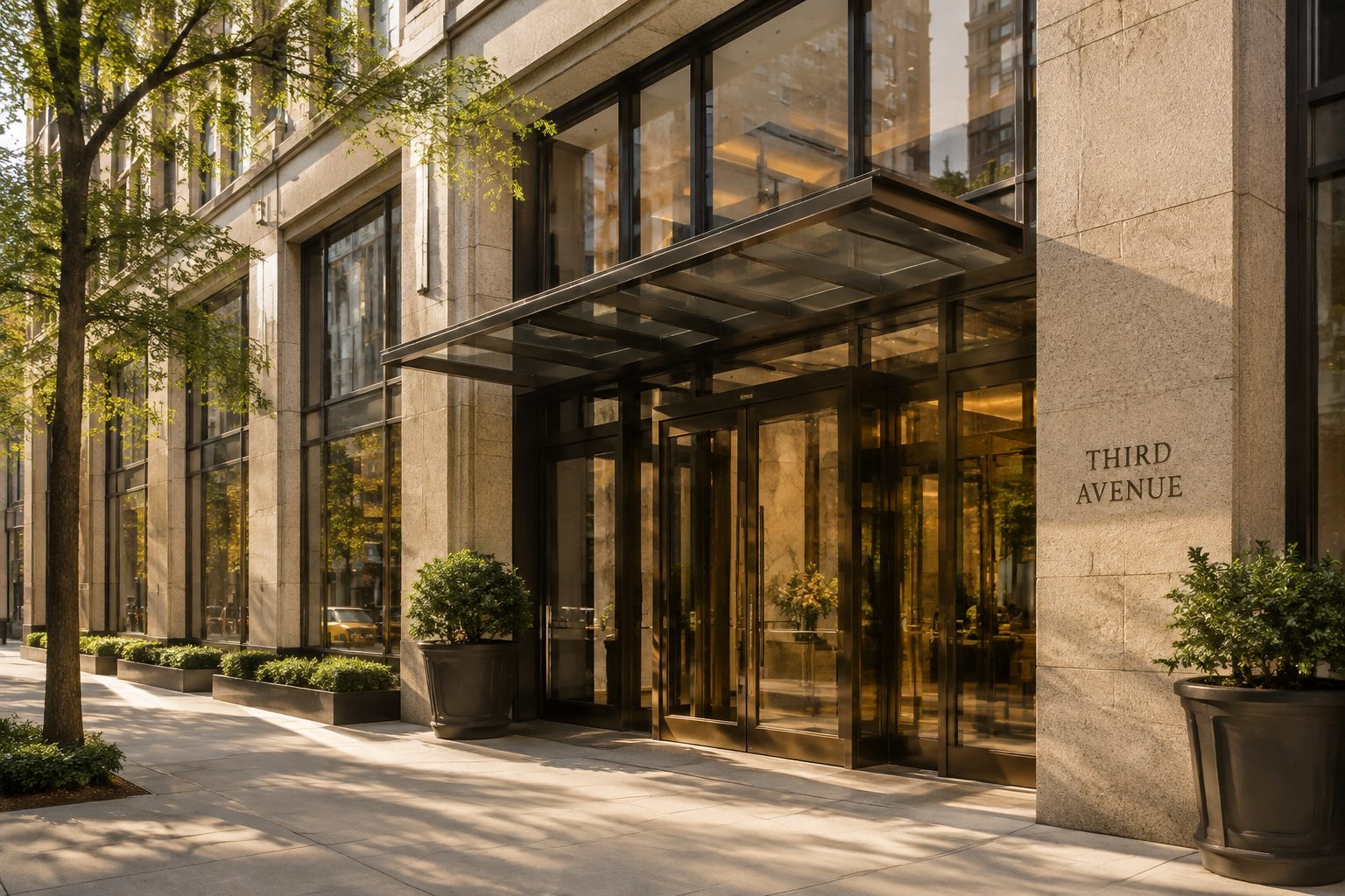 Manhattan office building exterior on Third Avenue